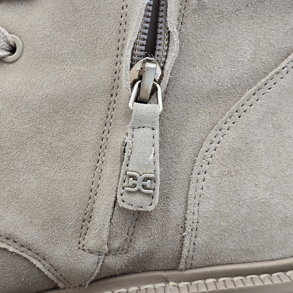 Sam Edelman Evina Platform Lace/Zip-Up Combat Boots, Sesame (tan), Women's 7M - Picture 8 of 16